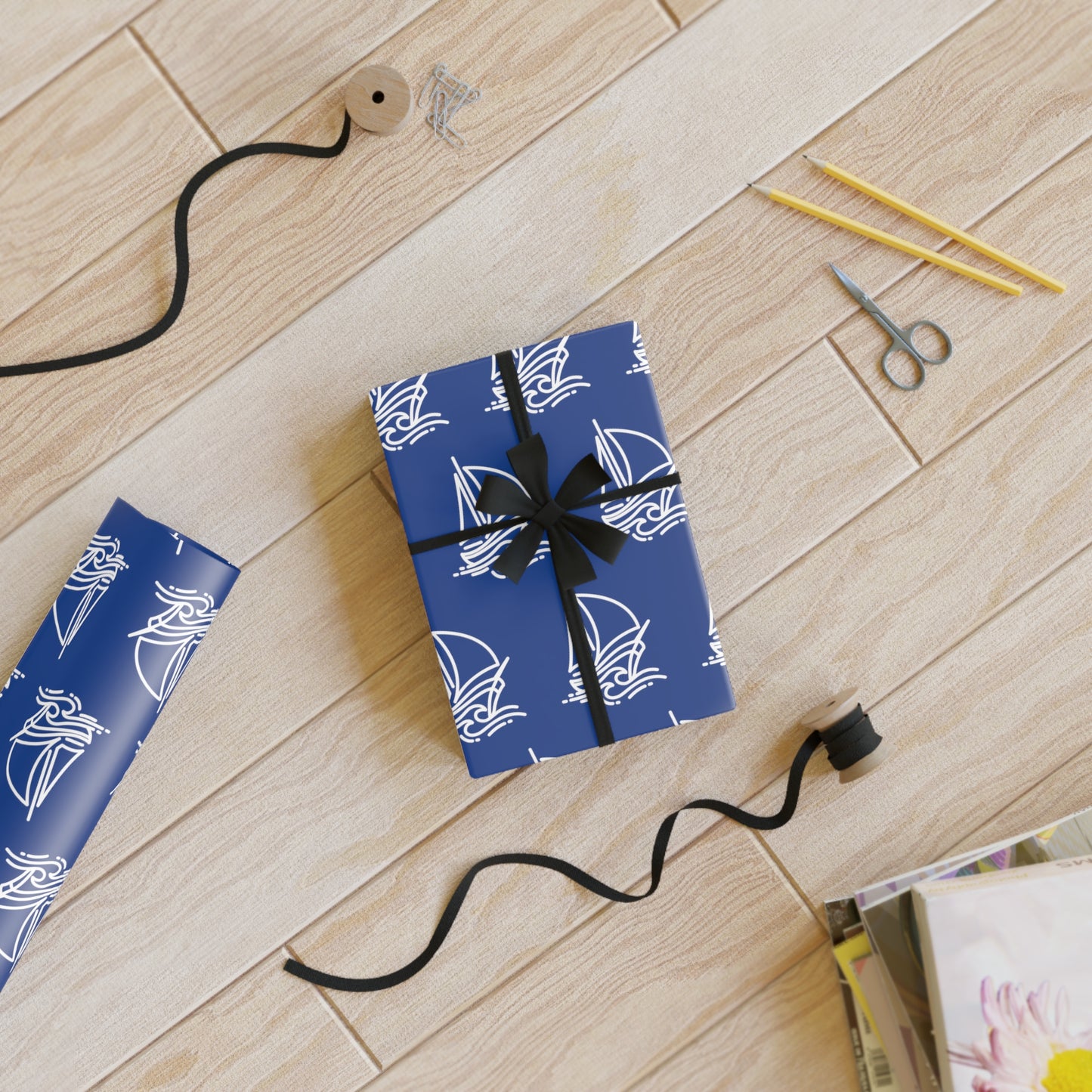 Sailing themed Gift Wrapping Paper Rolls, 1pc