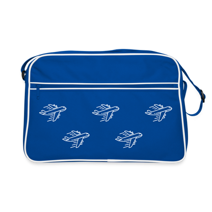 Retro Travel Bag – For Frequent Flyers with a Taste for Throwback Style - blue/white