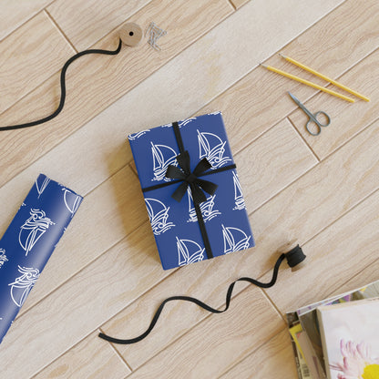 Sailing themed Gift Wrapping Paper Rolls, 1pc